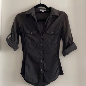 James Perse olive green button down shirt Size 1